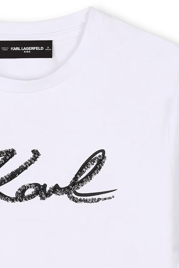 Karl Lagerfeld gyerek pamut póló fehér Z30485.114.150