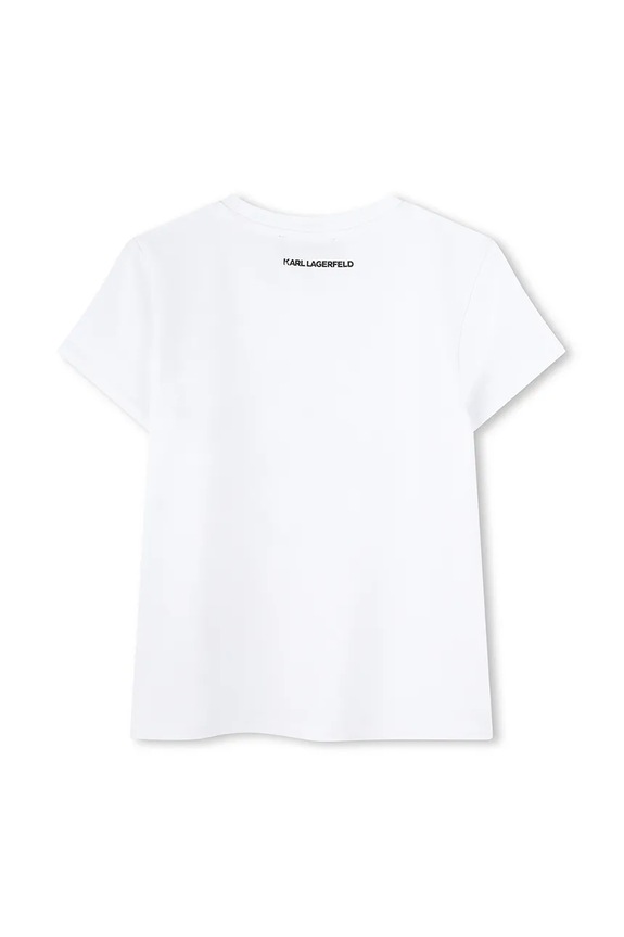 Karl Lagerfeld tricou copii Z30489.156.162 alb SS25