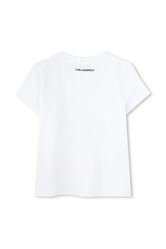 Karl Lagerfeld tricou copii Z30489.156.162 alb SS25