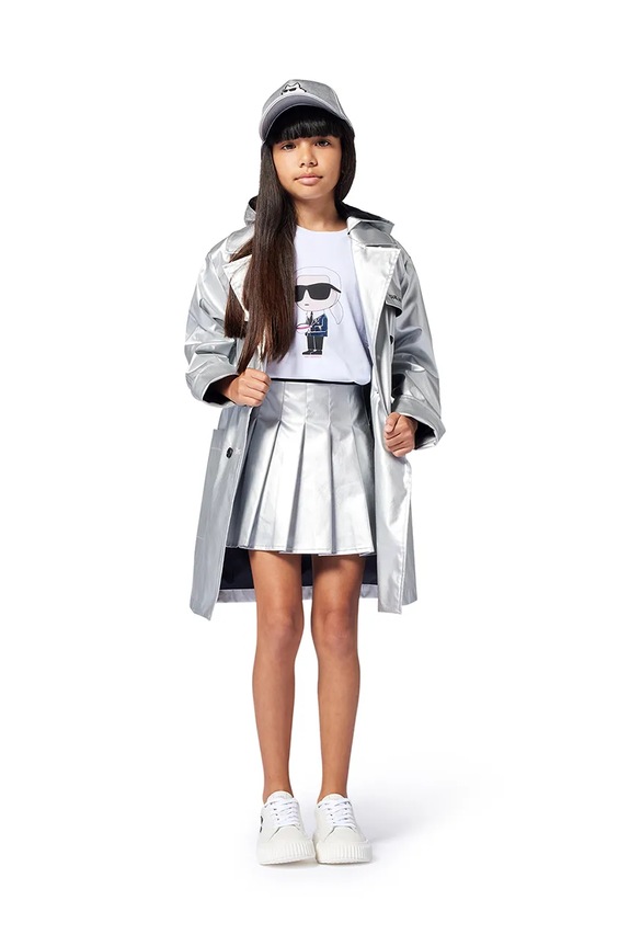 Fete Karl Lagerfeld tricou de bumbac pentru copii Z30491.156.162 alb
