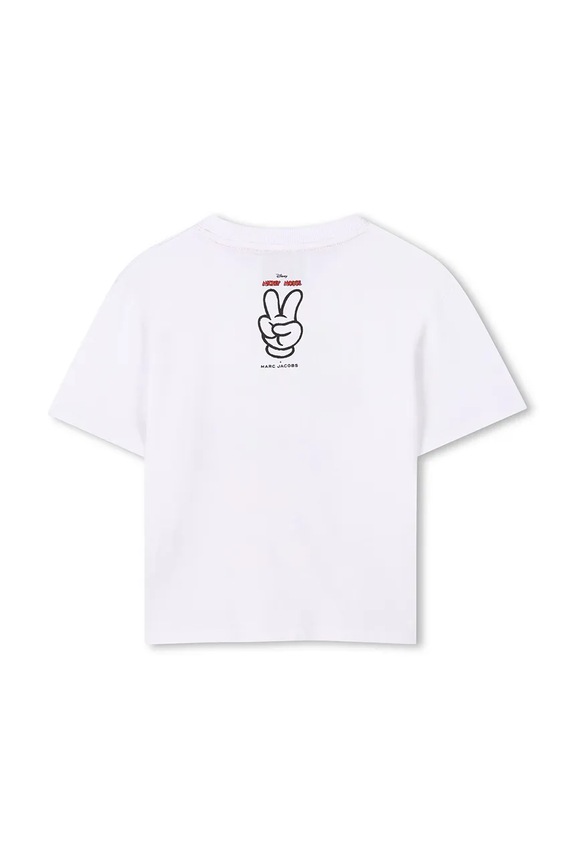 Otroška bombažna kratka majica Marc Jacobs W60454.114.150 bela SS25