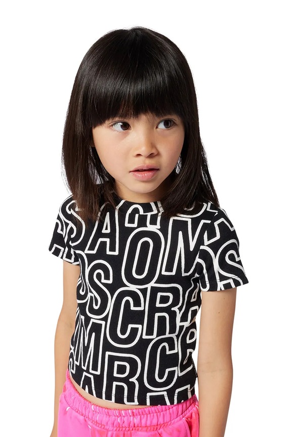 Marc Jacobs t-shirt dziecięcy z elastanem czarny W60462.114.150