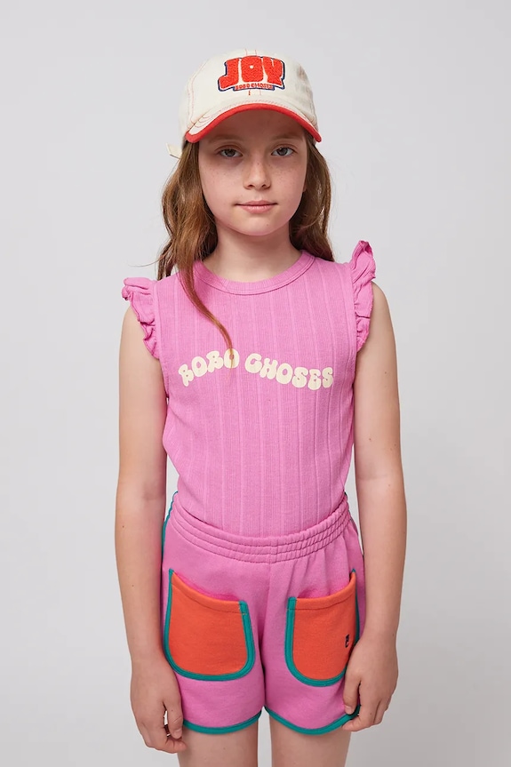 Otroški top Bobo Choses Wavy Z elastanom roza 125AC024