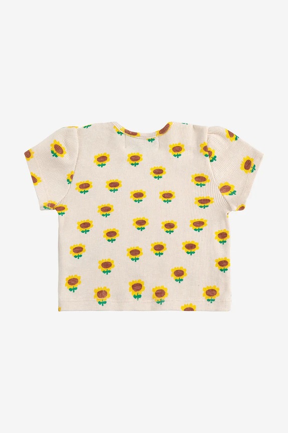 Djevojčice Dječja majica kratkih rukava Bobo Choses Sunflower 125AB109 bež