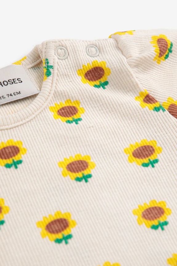 Dječja majica kratkih rukava Bobo Choses Sunflower bež 125AB109