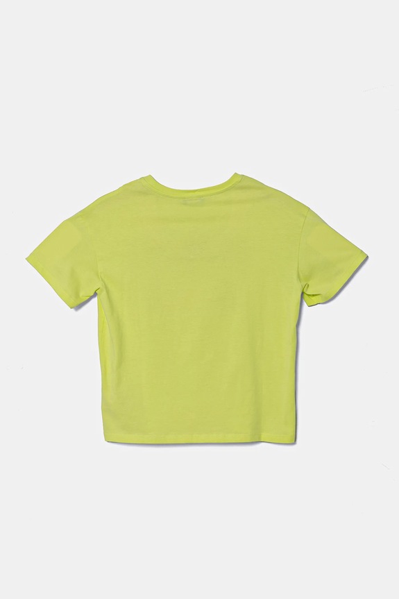 Παιδικό βαμβακερό μπλουζάκι United Colors of Benetton 3I1XC10NY.G.Seasonal πράσινο SS25