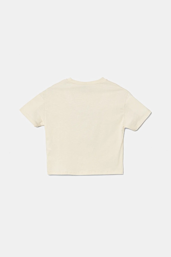 Dječja pamučna majica kratkih rukava United Colors of Benetton 35RYC10MV.G.Seasonal bež SS25