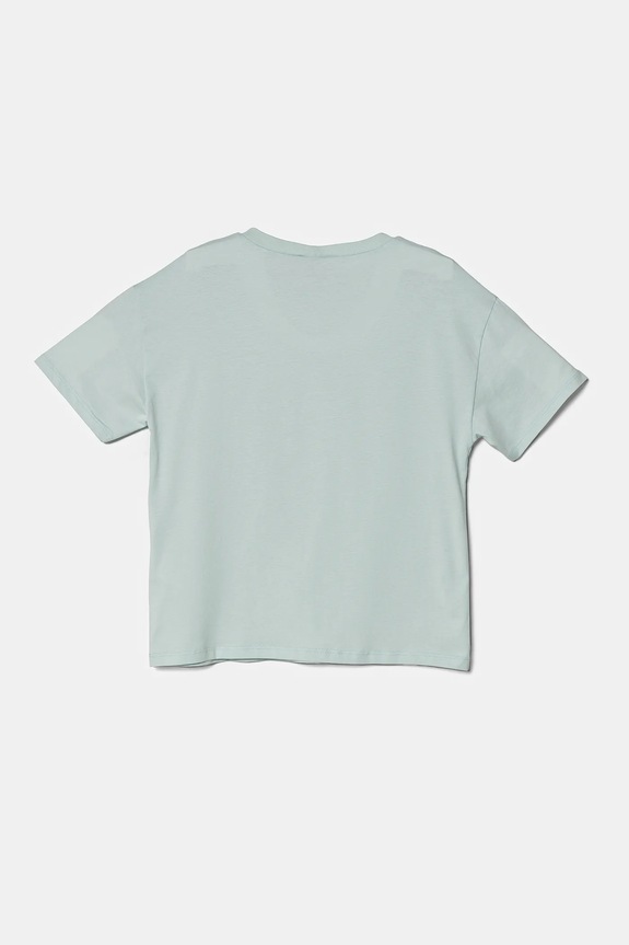 United Colors of Benetton tricou de bumbac pentru copii 35RYC10MV.G.Seasonal turcoaz SS25