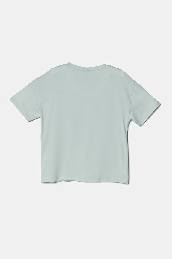 United Colors of Benetton tricou de bumbac pentru copii 35RYC10MV.G.Seasonal turcoaz SS25