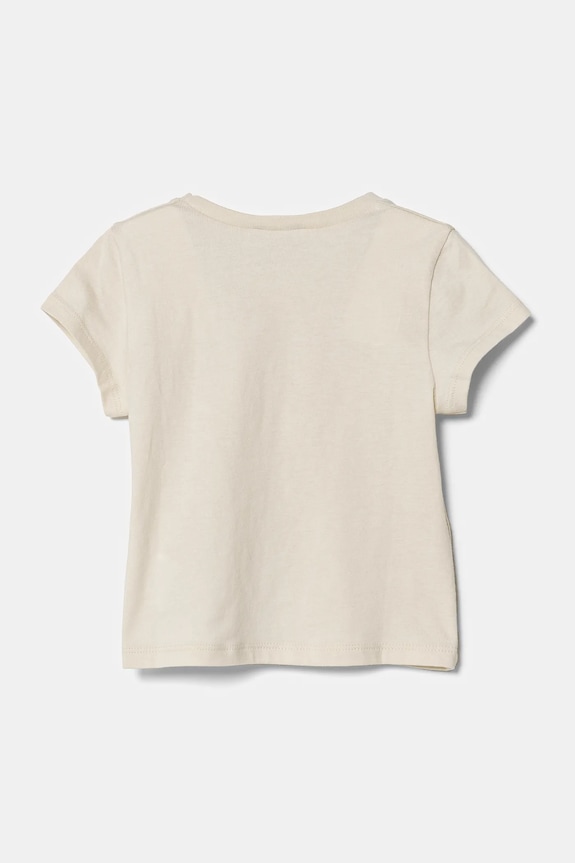 Dětské bavlněné tričko United Colors of Benetton 3I1XG10HU.P.Seasonal béžová SS25