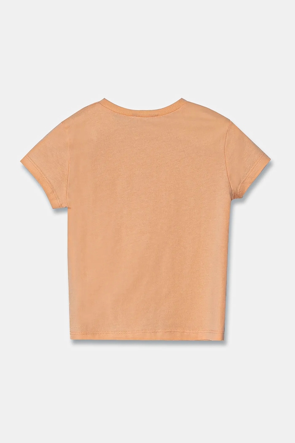 Detské bavlnené tričko United Colors of Benetton 3I1XG10HU.P.Seasonal oranžová SS25
