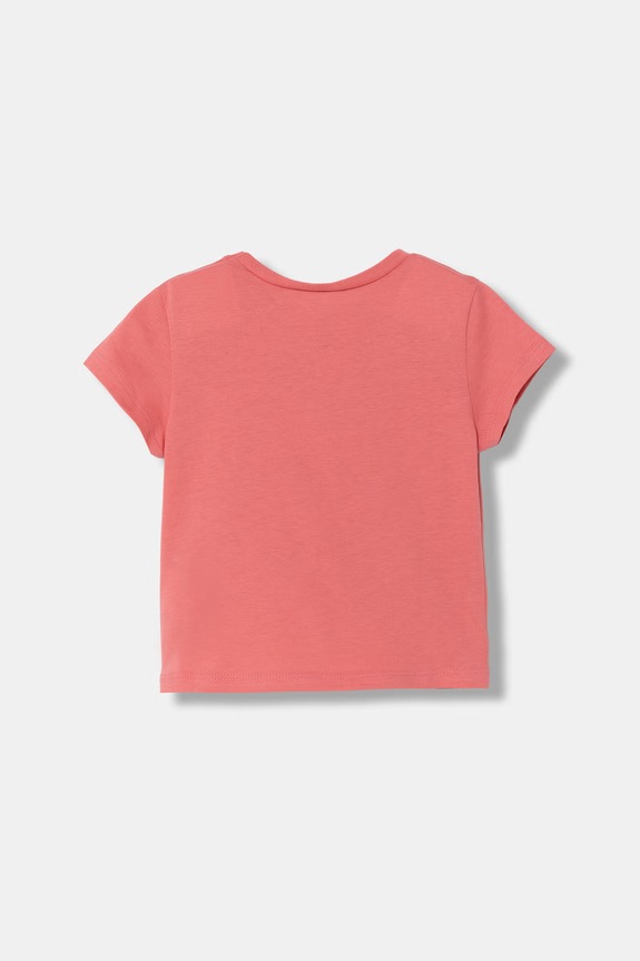Dječja pamučna majica kratkih rukava United Colors of Benetton 3I1XG10HU.P.Seasonal roza SS25