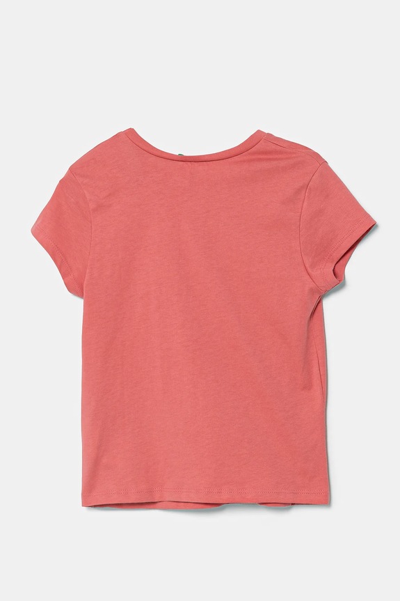 Detské bavlnené tričko United Colors of Benetton 3I1XG10HU.P.Seasonal ružová SS25