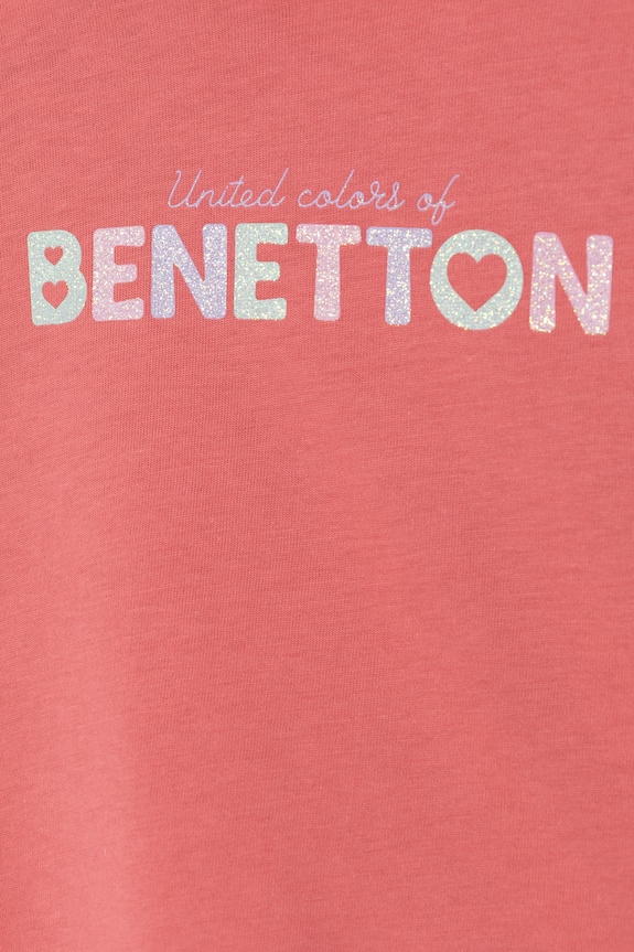 Fete United Colors of Benetton tricou de bumbac pentru copii 3I1XG10HU.P.Seasonal roz