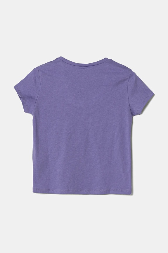 Detské bavlnené tričko United Colors of Benetton 3I1XC109V.G.Season.PPYA fialová SS25