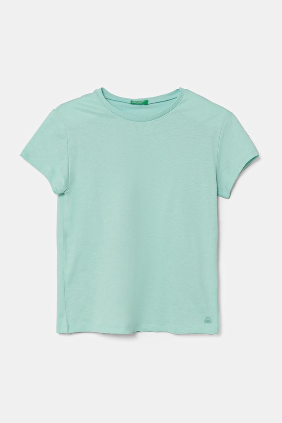 United Colors of Benetton t-shirt bawełniany dziecięcy bawełna turkusowy 3I1XC109V.G.Season.PPYA