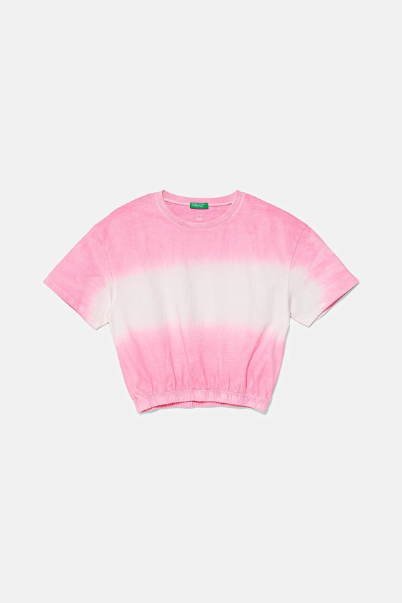 Detské bavlnené tričko United Colors of Benetton bavlna ružová 3NPDC10OK.G.Seasonal
