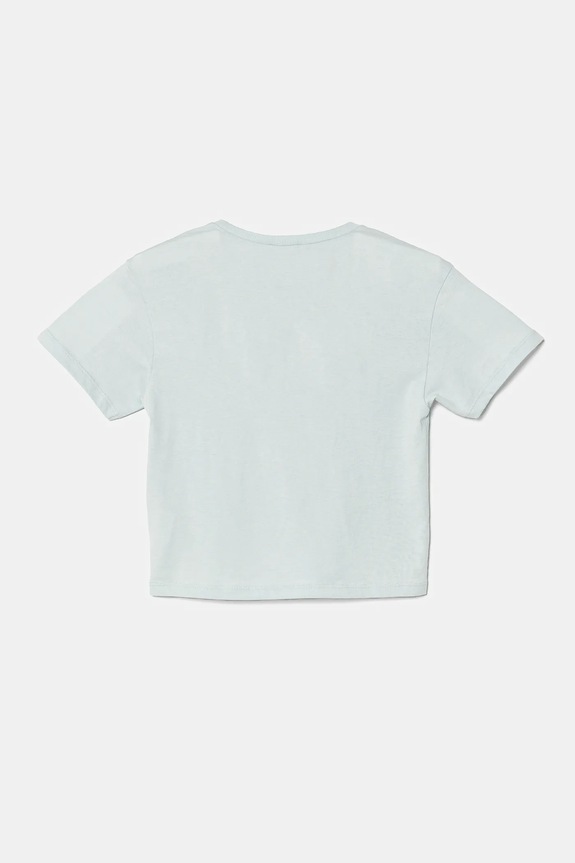 Detské bavlnené tričko United Colors of Benetton 3I1XG10IK.P.Seasonal tyrkysová SS25