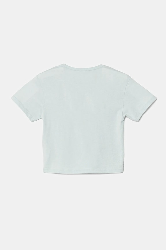 Detské bavlnené tričko United Colors of Benetton 3I1XG10IK.P.Seasonal tyrkysová SS25
