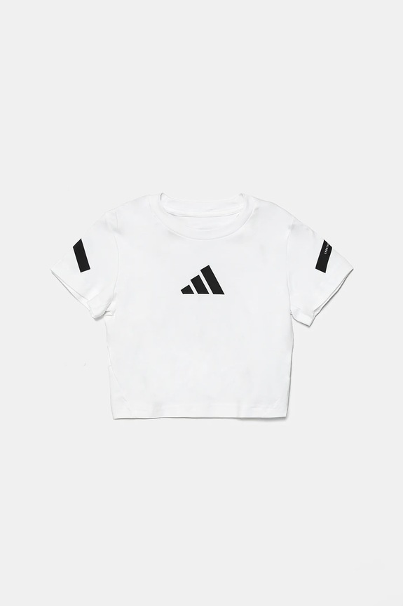 Detské bavlnené tričko adidas bavlna biela JD1317