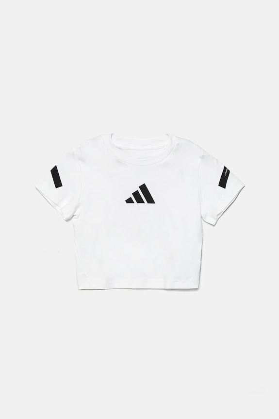 Detské bavlnené tričko adidas bavlna biela JD1317