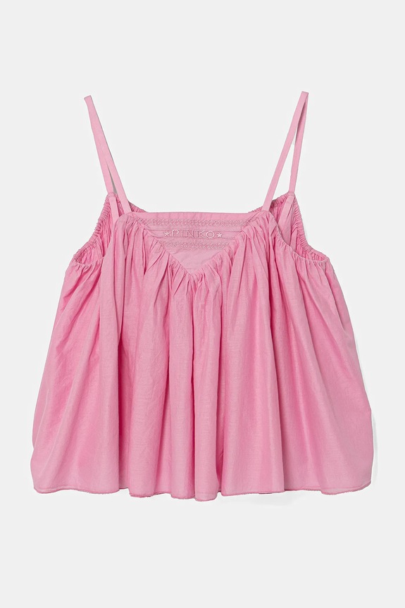 Dječja pamučna bluza Pinko KFTO002.0.CA005 roza SS25