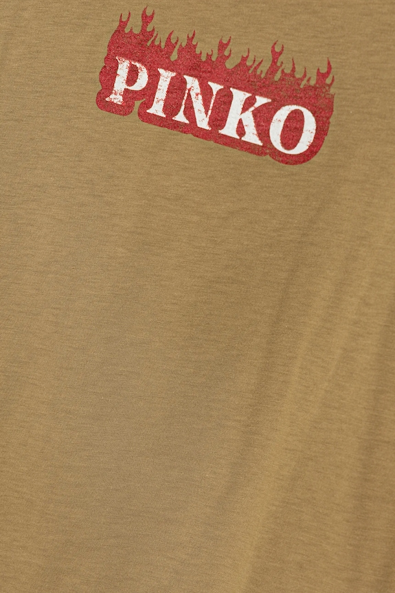 Detské bavlnené tričko Pinko béžová KFTS014.C.JF025