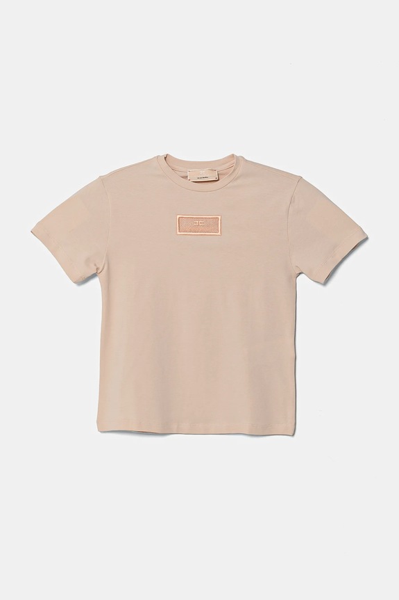 Elisabetta Franchi tricou copii imprimeu bej EFTS235.0.JE006.98.128