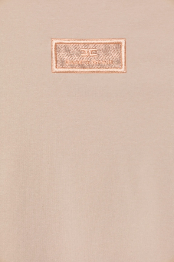 Fete Elisabetta Franchi tricou copii EFTS235.0.JE006.98.128 bej