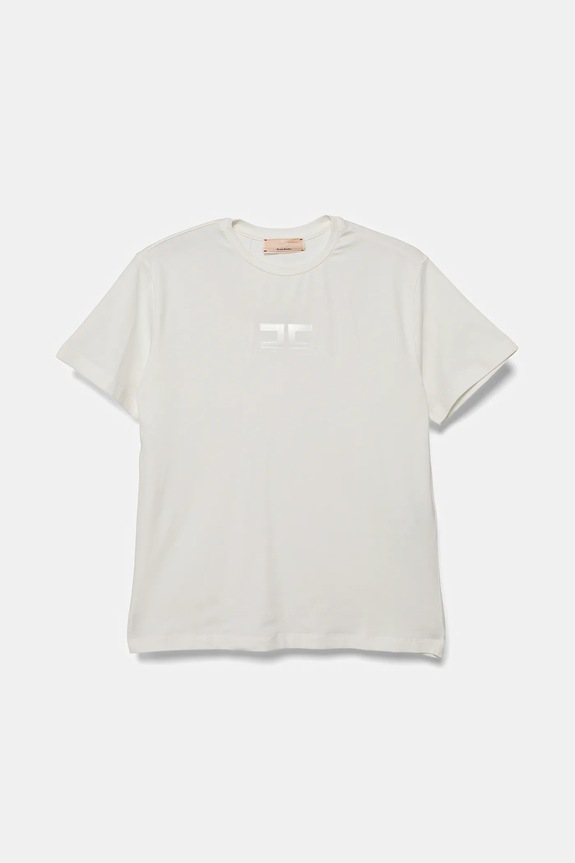 Elisabetta Franchi t-shirt dziecięcy aplikacja biały EFTS237.0.JE006
