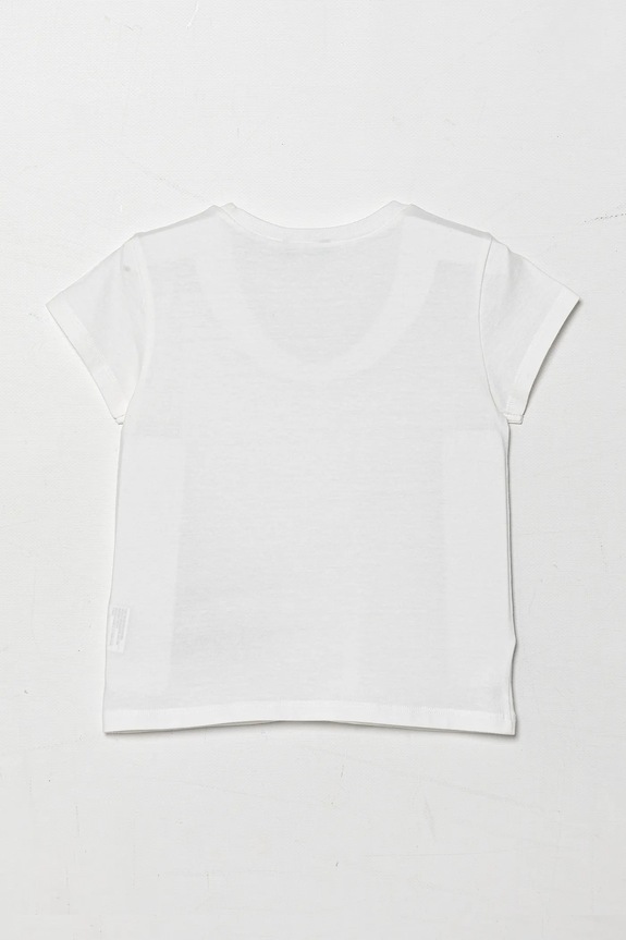 United Colors of Benetton t-shirt in cotone per bambini 3096G10J8.P.Seasonal bianco SS25