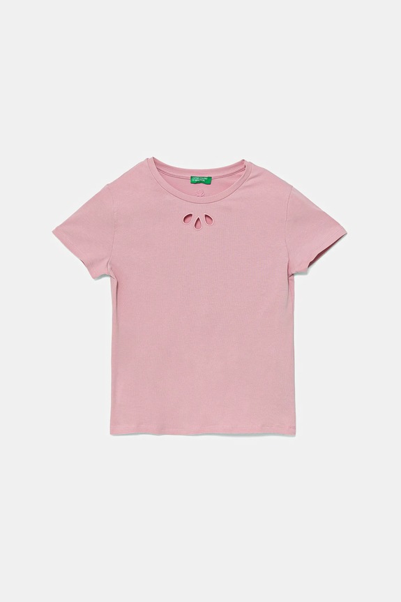 United Colors of Benetton gyerek póló sima rózsaszín 3P4ZC10O0.G.Seasonal