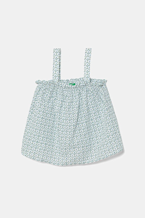 United Colors of Benetton top in lino per bambini biancheria blu 59Y6CH00A.G.Seasonal