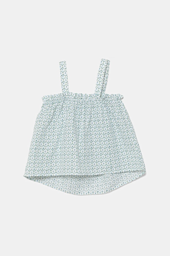 United Colors of Benetton top in lino per bambini 59Y6CH00A.G.Seasonal blu SS25