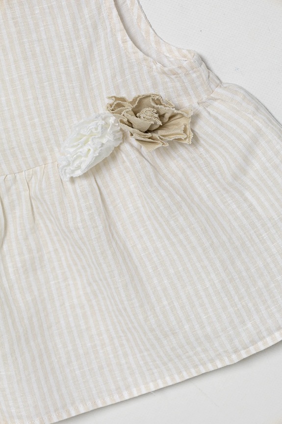 Djevojčice Dječji top od lana United Colors of Benetton 59Y6GQ02F.P.Seasonal bež