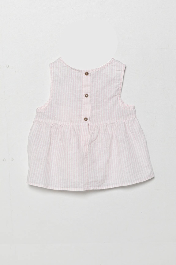 Dětský lněný top United Colors of Benetton 59Y6GQ02F.P.Seasonal růžová SS25