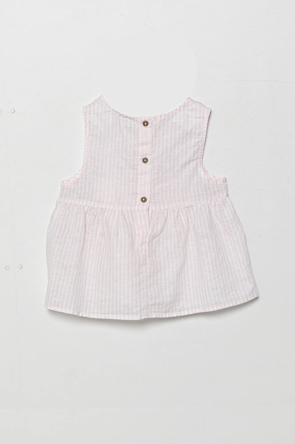Dětský lněný top United Colors of Benetton 59Y6GQ02F.P.Seasonal růžová SS25