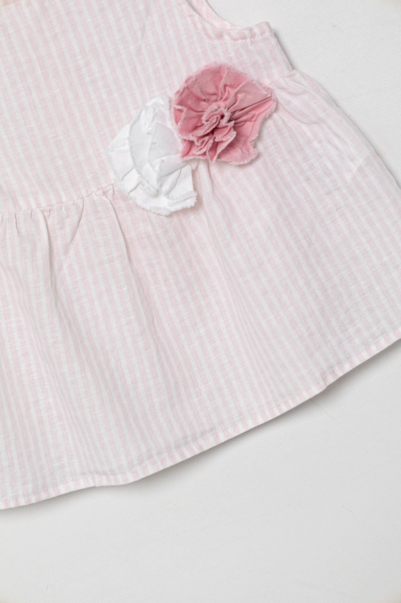 DÍVKA Dětský lněný top United Colors of Benetton 59Y6GQ02F.P.Seasonal růžová