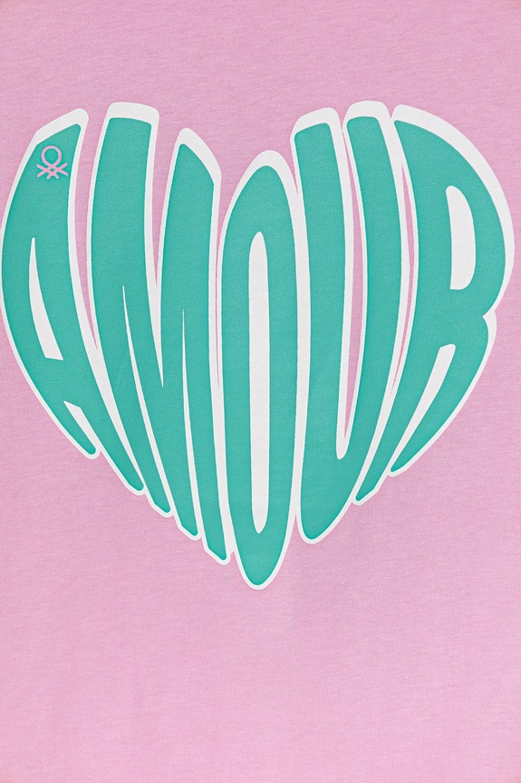 BIMBA United Colors of Benetton t-shirt in cotone per bambini 3JERC10PB.G.Seasonal rosa