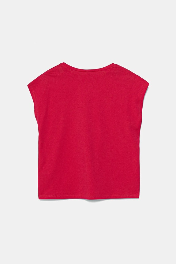 United Colors of Benetton tricou de bumbac pentru copii 3JERC10PB.G.Seasonal roz SS25