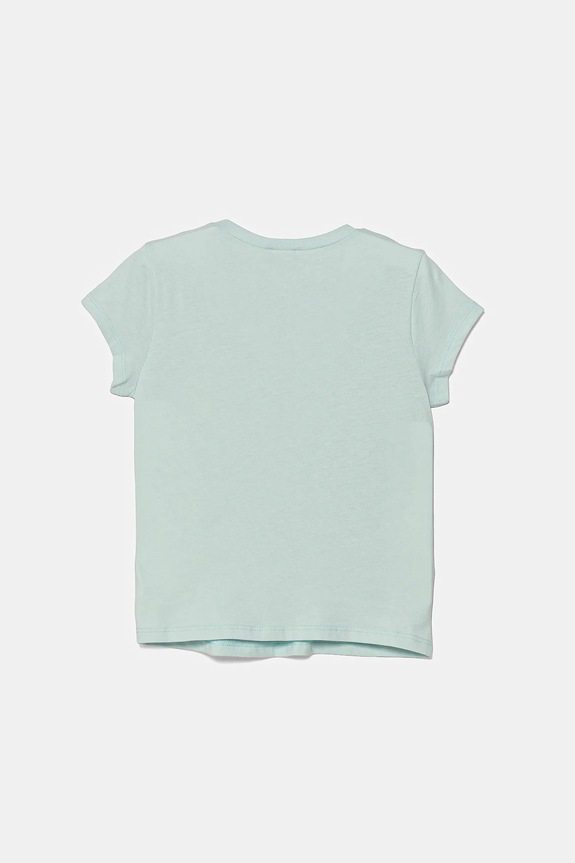 Detské bavlnené tričko United Colors of Benetton 3JERG10J3.P.Seasonal tyrkysová SS25