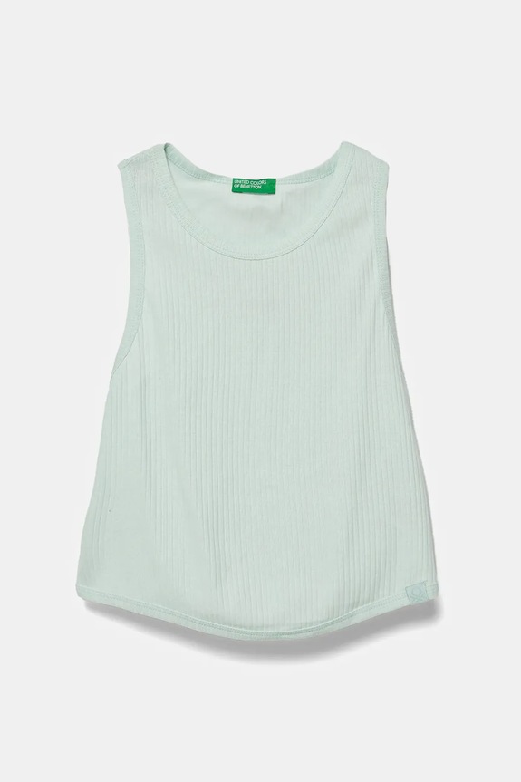 Dětský bavlněný top United Colors of Benetton kulatý tyrkysová 31H3CH01F.G.Season.PPYA