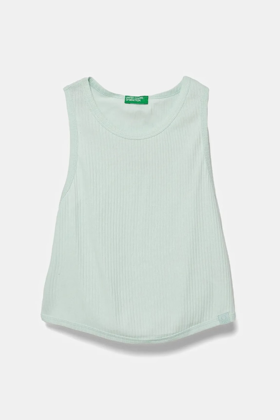 Dětský bavlněný top United Colors of Benetton kulatý tyrkysová 31H3CH01F.G.Season.PPYA