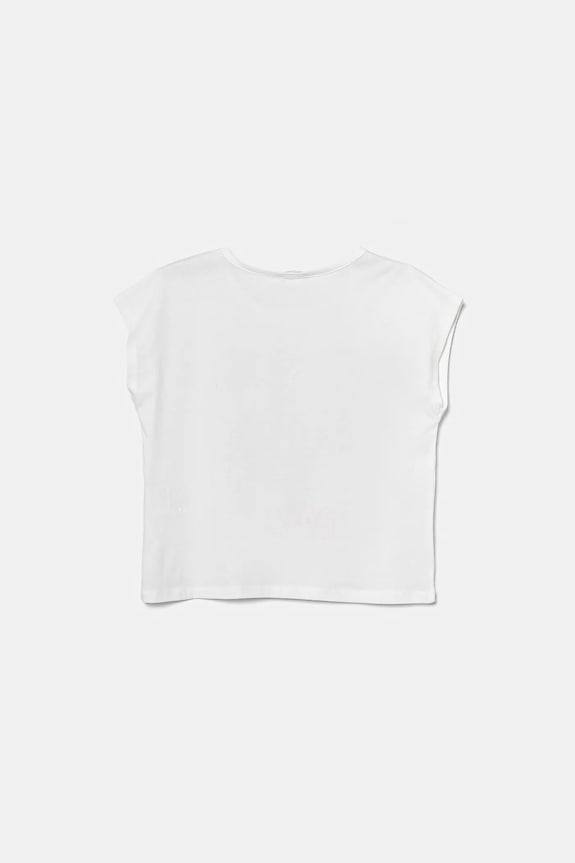 Dječja pamučna majica kratkih rukava United Colors of Benetton 3I1XC10P0.G.Seasonal bijela SS25