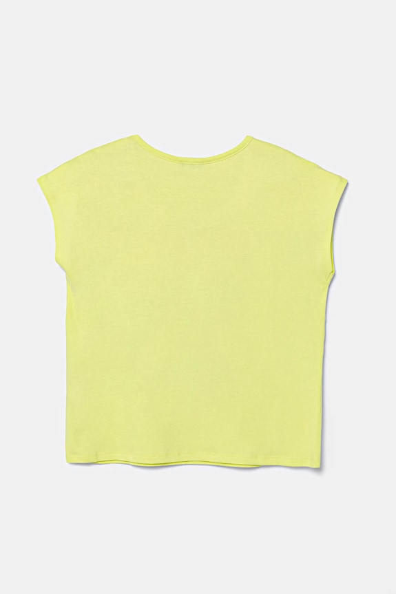 Detské bavlnené tričko United Colors of Benetton 3I1XC10P0.G.Seasonal žltá SS25