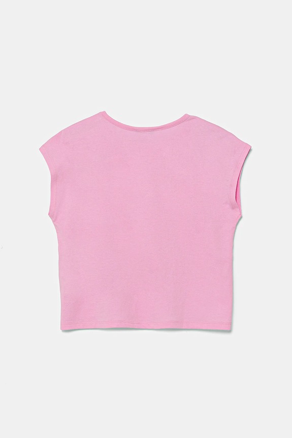 Dječja pamučna majica kratkih rukava United Colors of Benetton 3I1XC10P0.G.Seasonal roza SS25