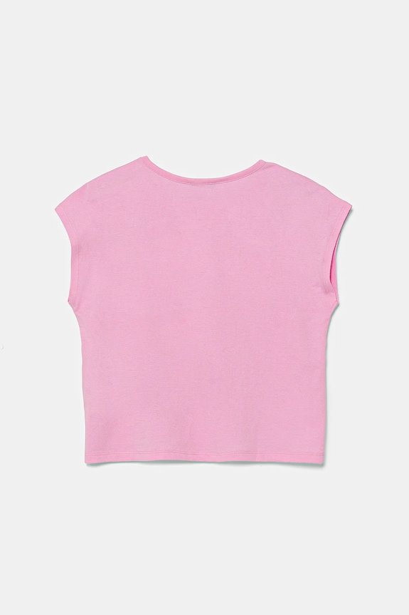 Dječja pamučna majica kratkih rukava United Colors of Benetton 3I1XC10P0.G.Seasonal roza SS25