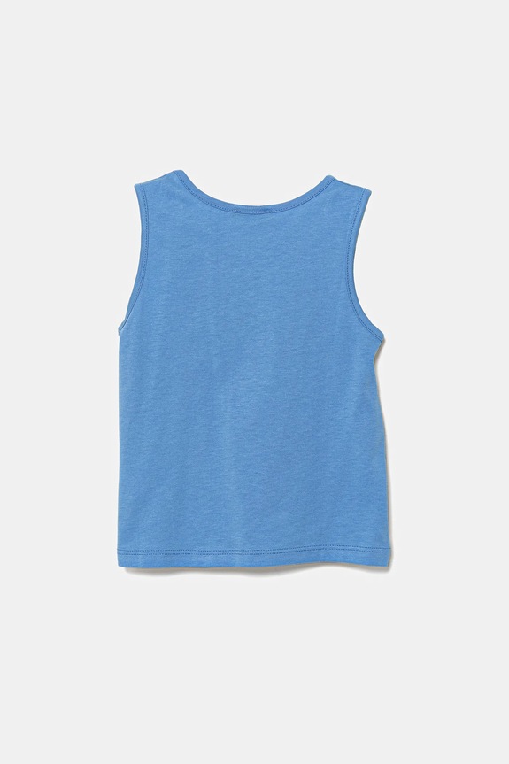 United Colors of Benetton top din bumbac pentru copii 3I1XGH012.P.Seasonal albastru SS25