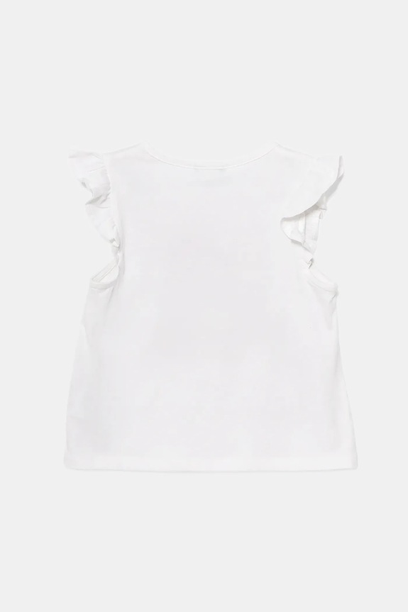 Детская хлопковая футболка United Colors of Benetton 3I1XG10JK.P.Seasonal белый SS25