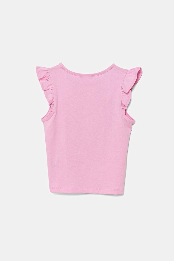 Detské bavlnené tričko United Colors of Benetton 3I1XG10JK.P.Seasonal ružová SS25